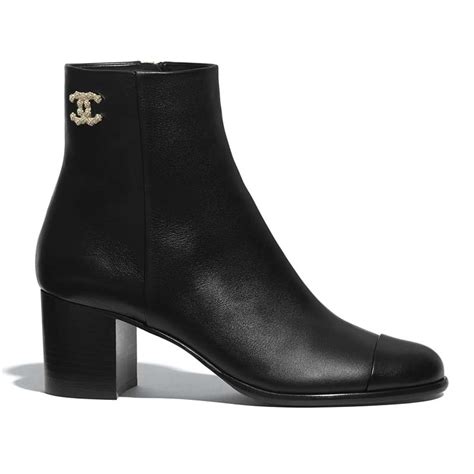 chanel black ankle boots.